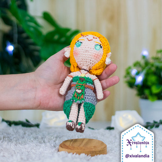 Zelda TOTK crochet doll - 6.5 in/16cm - handmade amigurumi plush
