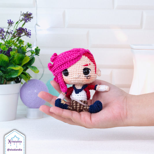 Vi crochet doll, 10 cm/4 in, handmade amigurumi plush, LOL