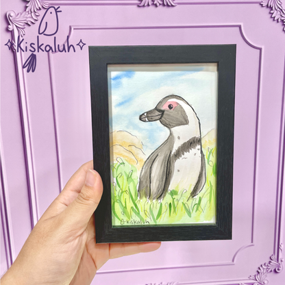 Arte original 4x6pulg. sobre papel, pintado a mano, con portaretratos - Varios diseños