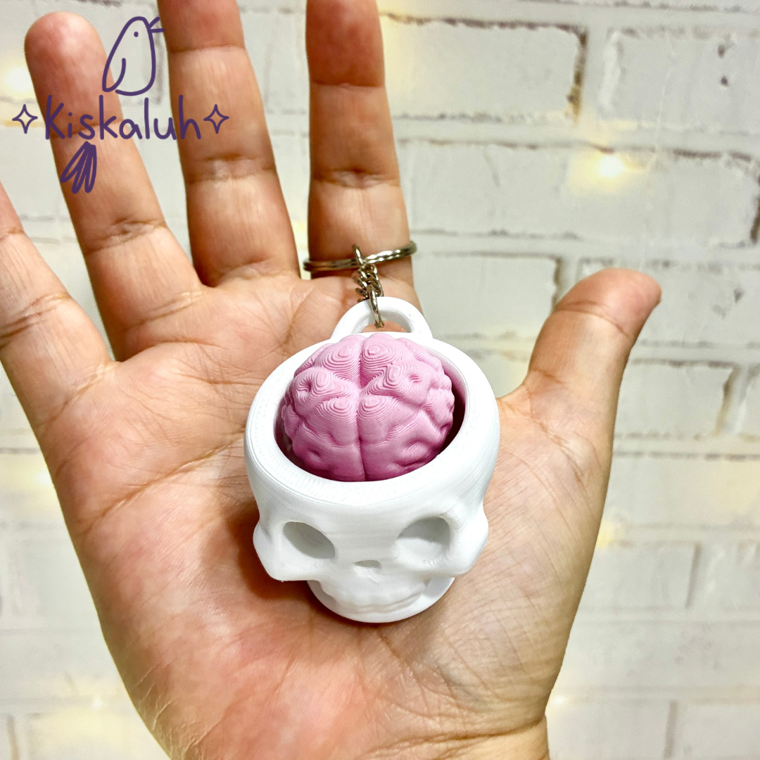 Craneo clicker, llavero fidget