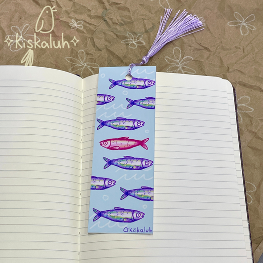 Separador de libros, Peces Sardinas, pez, Bookmark
