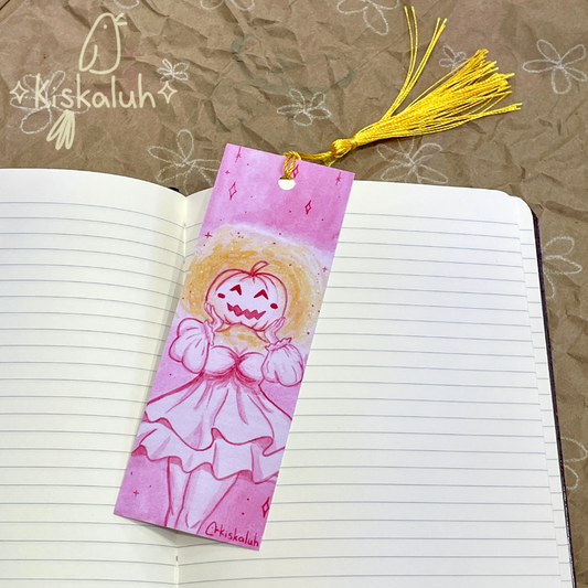 Separador de libros, Calabaza Rosa, Halloween, Bookmark
