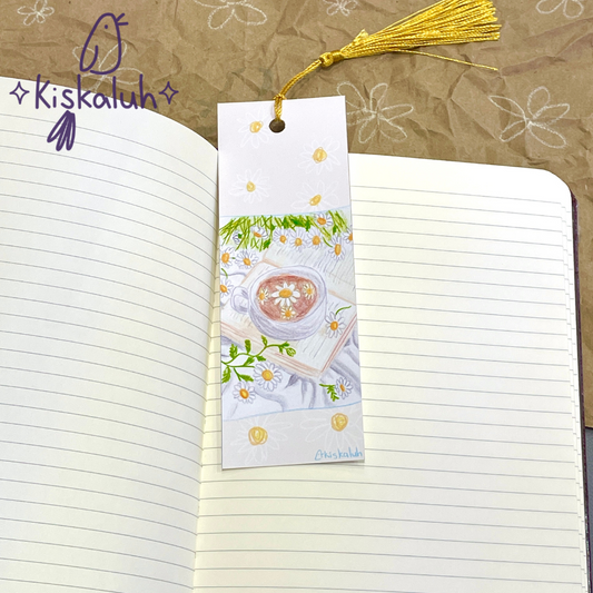 Separador de libros, Café y margaritas, Bookmark