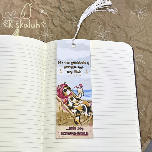 Separador de libros, Gato irresponsable, Bookmark