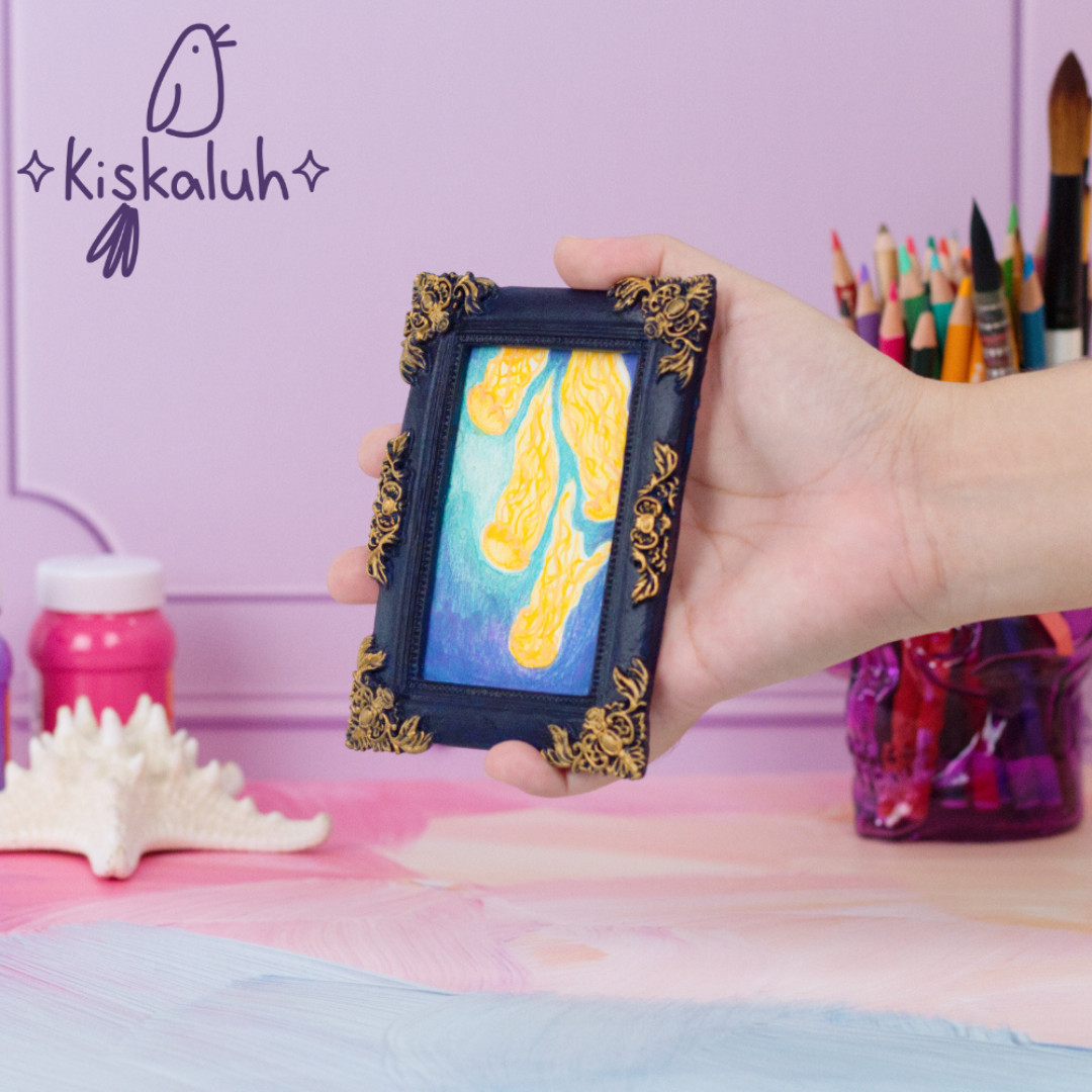 Cuadro mini $300, varios dibujos, arte original pintado a mano, 12x9cm / 5x3.5 in