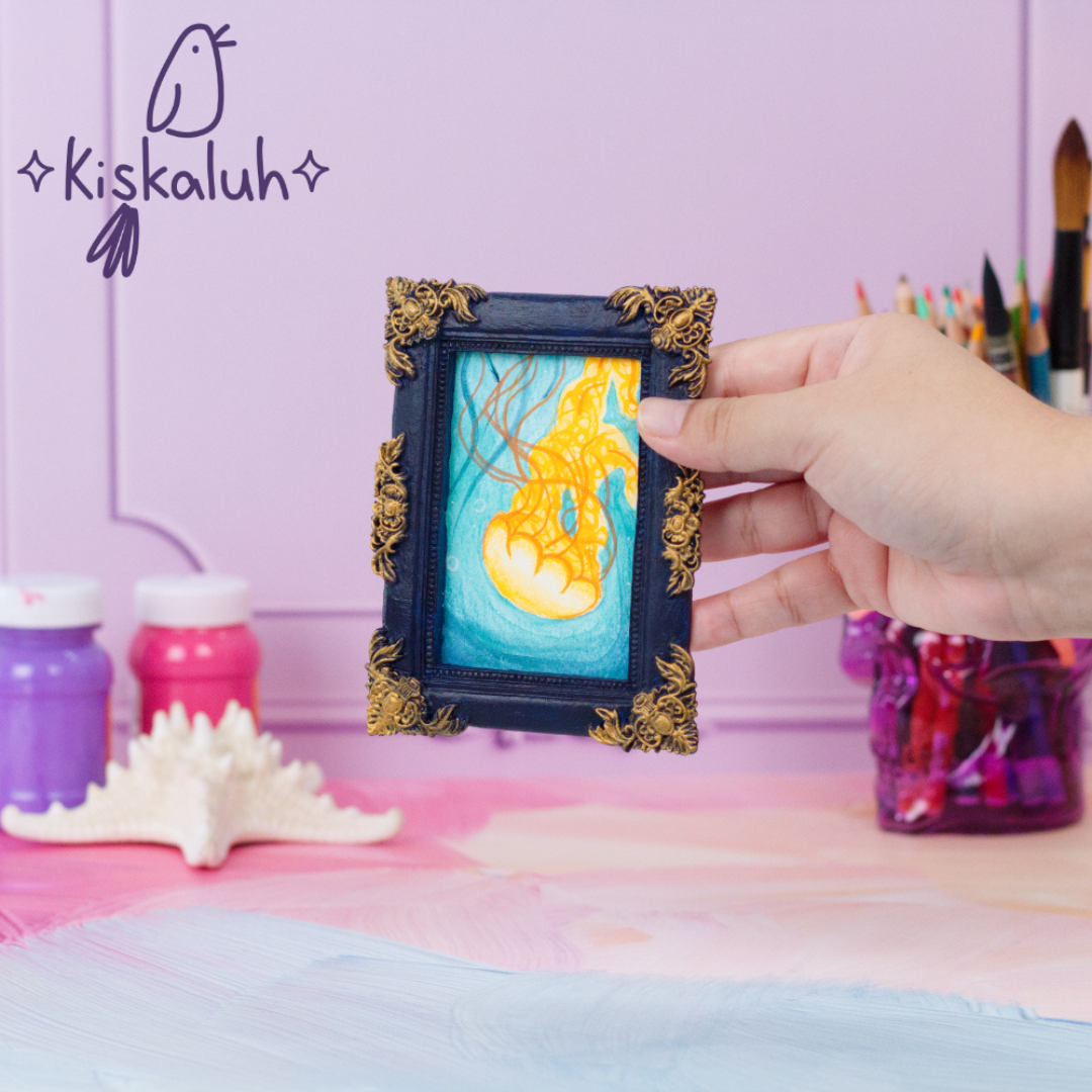 Cuadro mini $300, varios dibujos, arte original pintado a mano, 12x9cm / 5x3.5 in