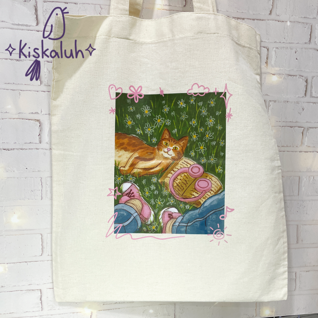 Tote bag con Ilustración Original, bolsa de manta