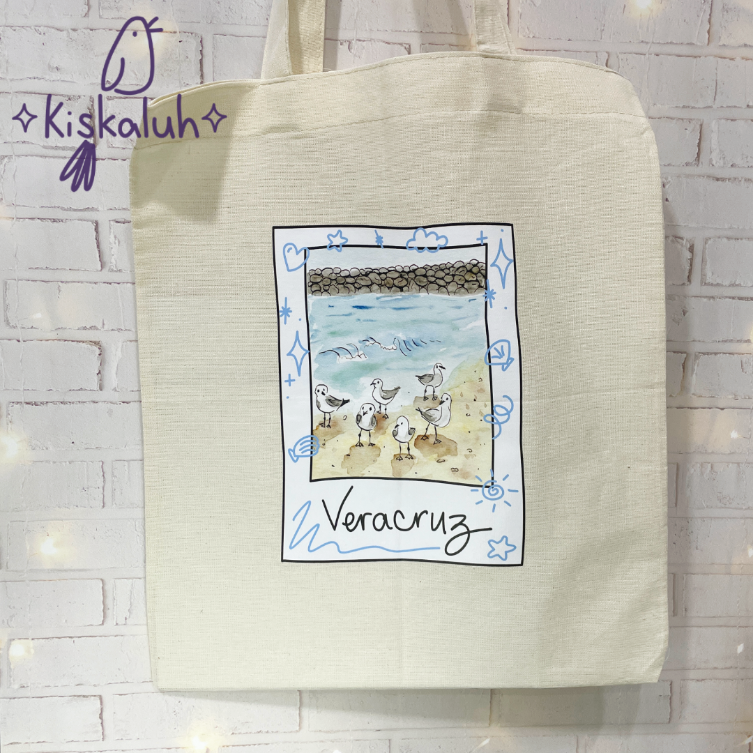 Tote bag con Ilustración Original, bolsa de manta
