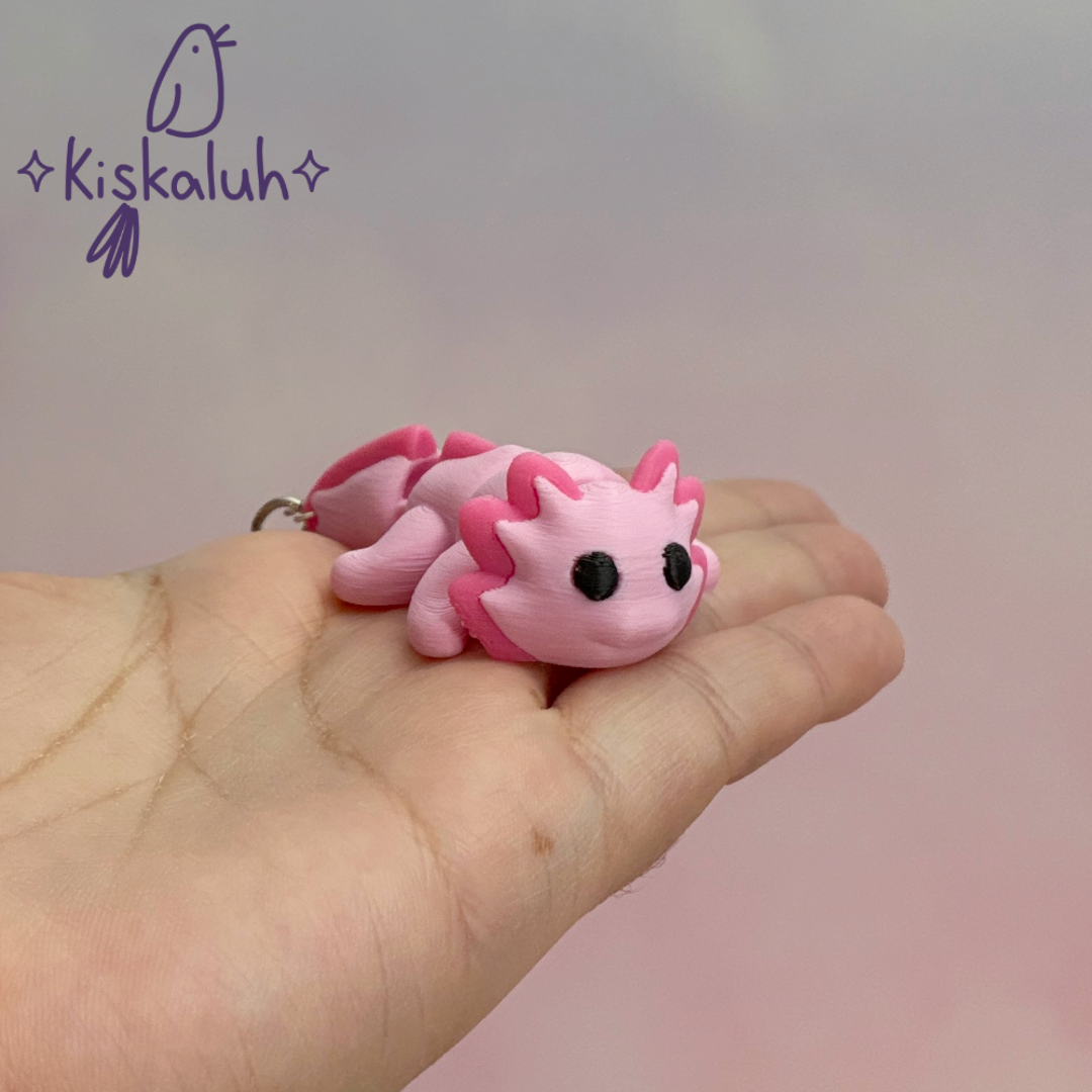 Ajolote Kawaii - Llavero Articulado 3D