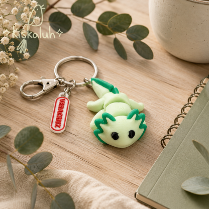Ajolote Kawaii - Llavero Articulado 3D