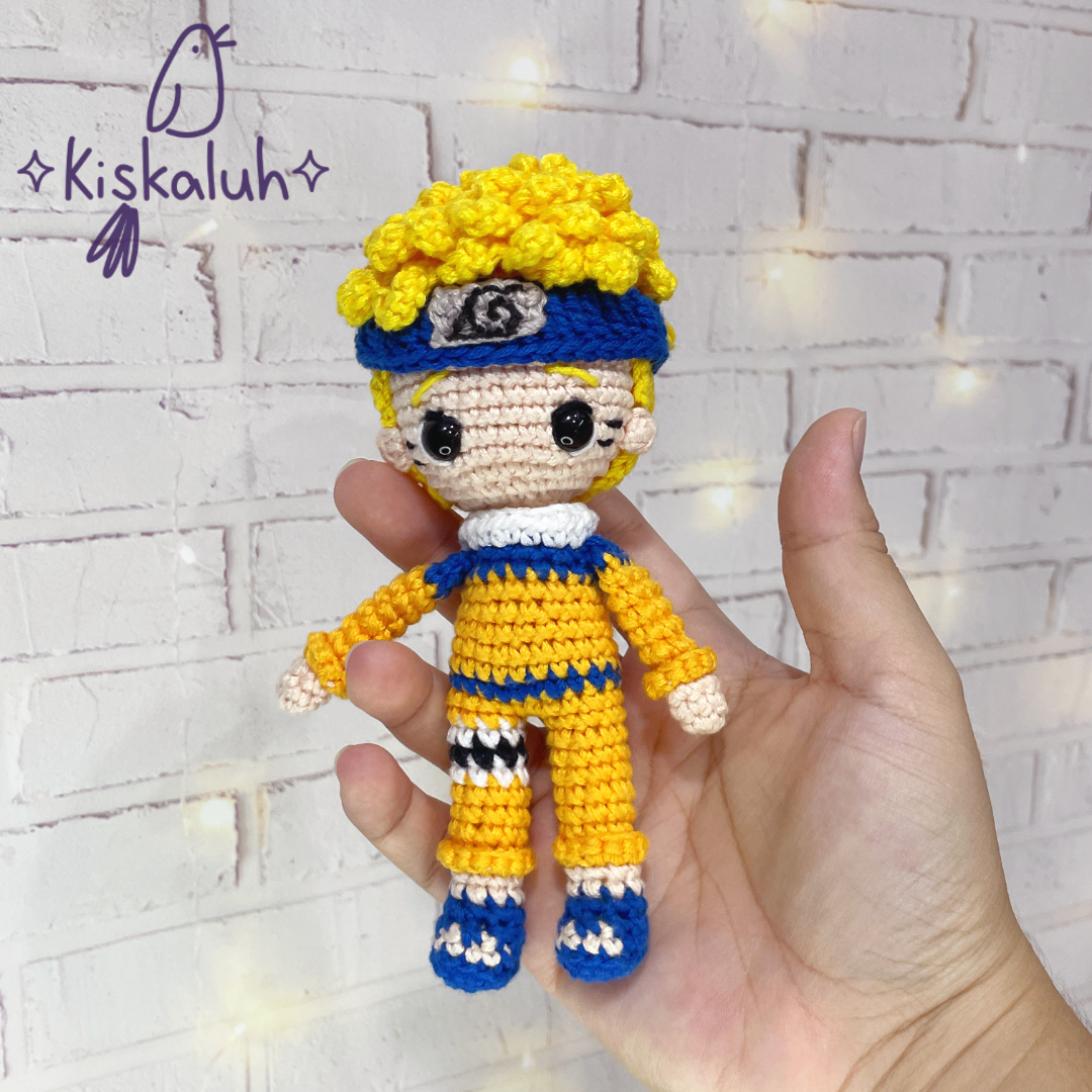 Naruto, Muñeco tejido crochet artesanal, amigurumi