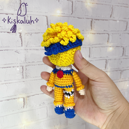 Naruto, Muñeco tejido crochet artesanal, amigurumi