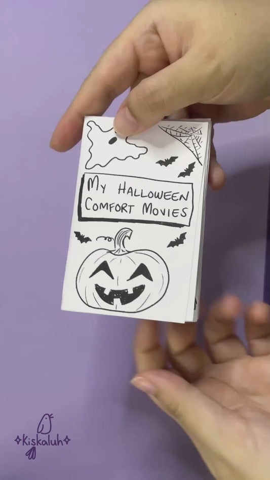My Halloween Comfort Movies, Mini cuentito, Zine, Inglés