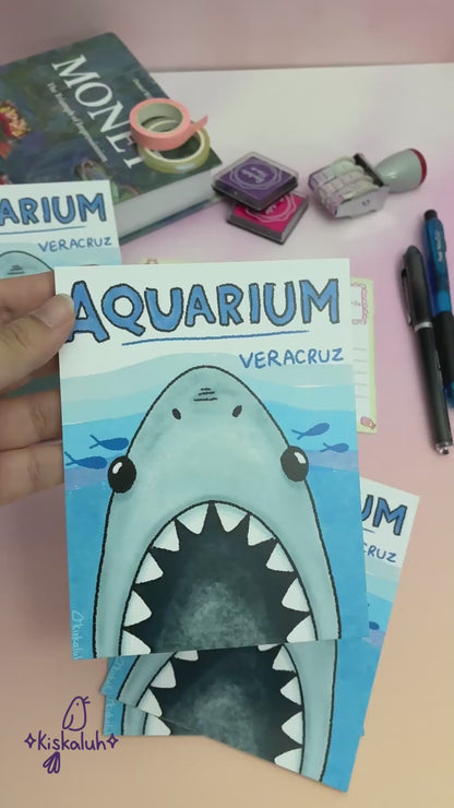 Aquarium, Acuario de Veracruz, Postal ilustrada 4.25 × 5.5 pulg
