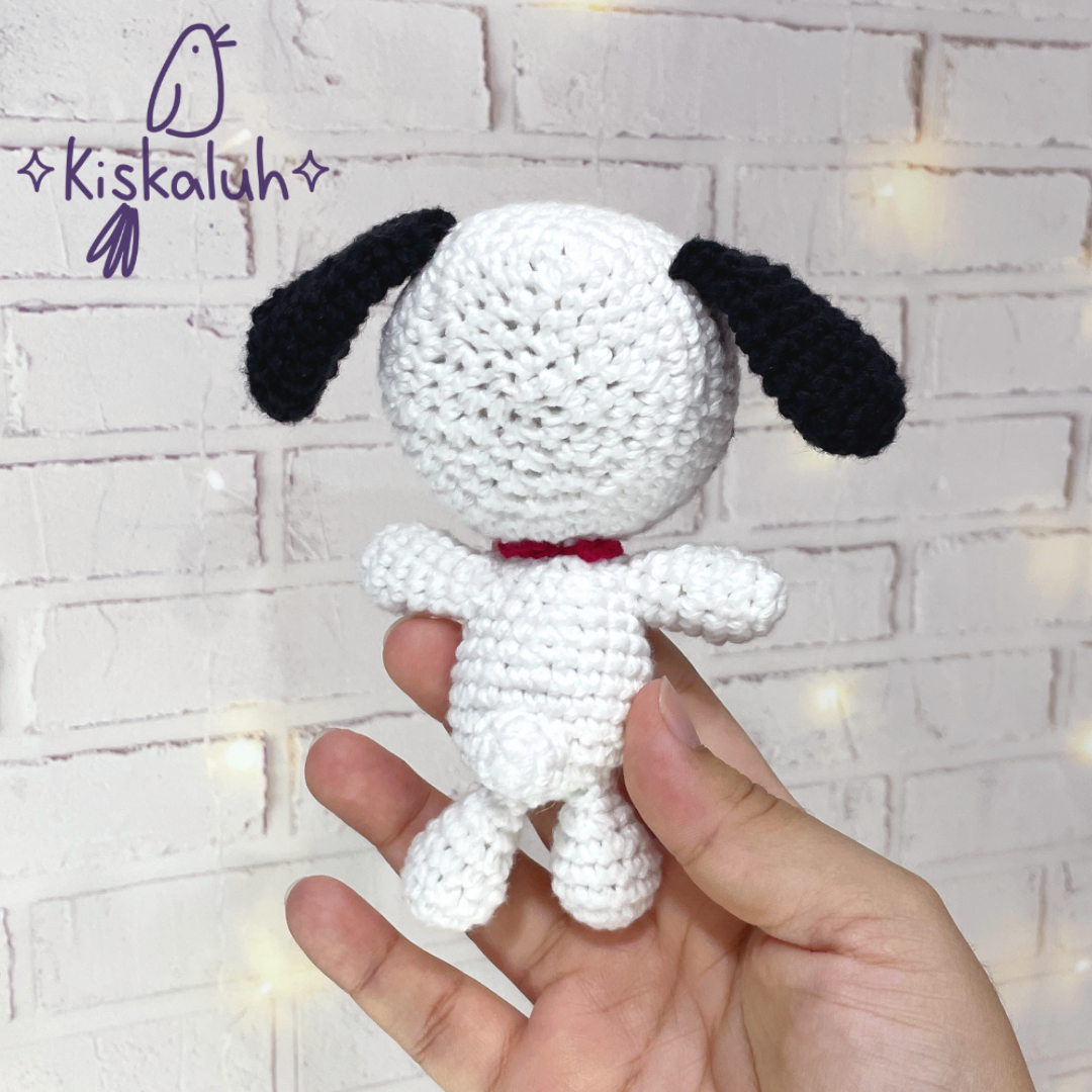 Snoopy, peluche tejido amigurumi, crochet artesanal