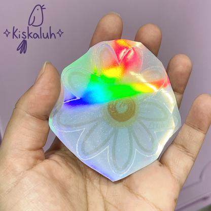 flor margarita blanca, Sticker vinil 7cm, Calcomanía pegatina