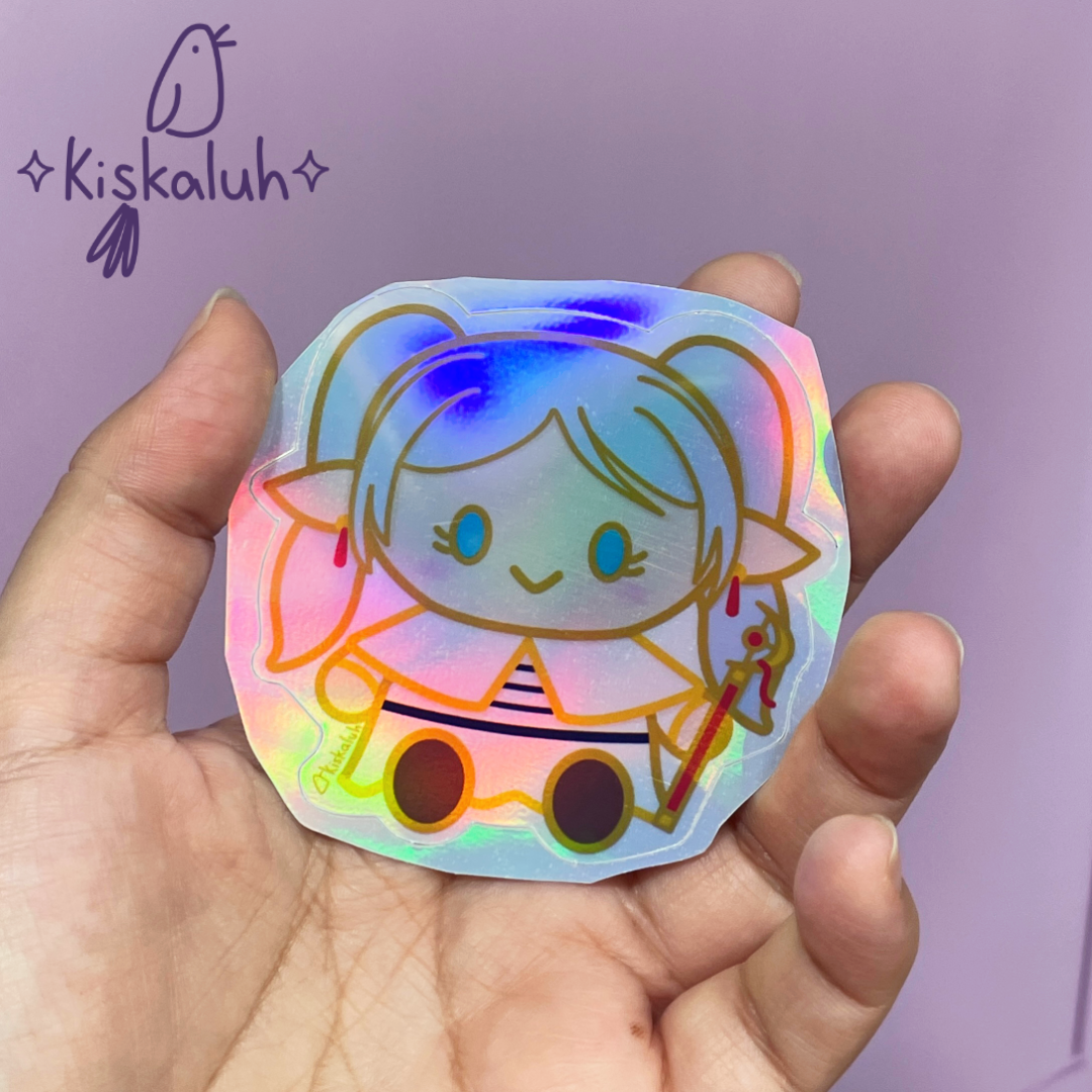 Frieren, Sticker vinil 7cm, Calcomanía pegatina