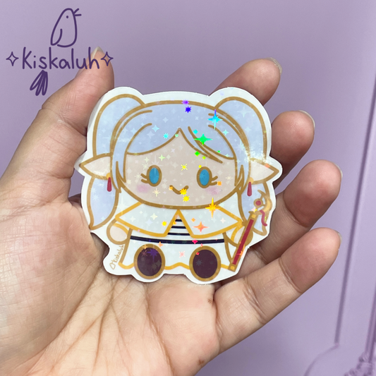 Frieren, Sticker vinil 7cm, Calcomanía pegatina