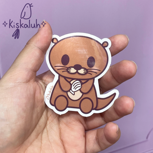 Nutria, Sticker vinil 7cm, Calcomanía pegatina