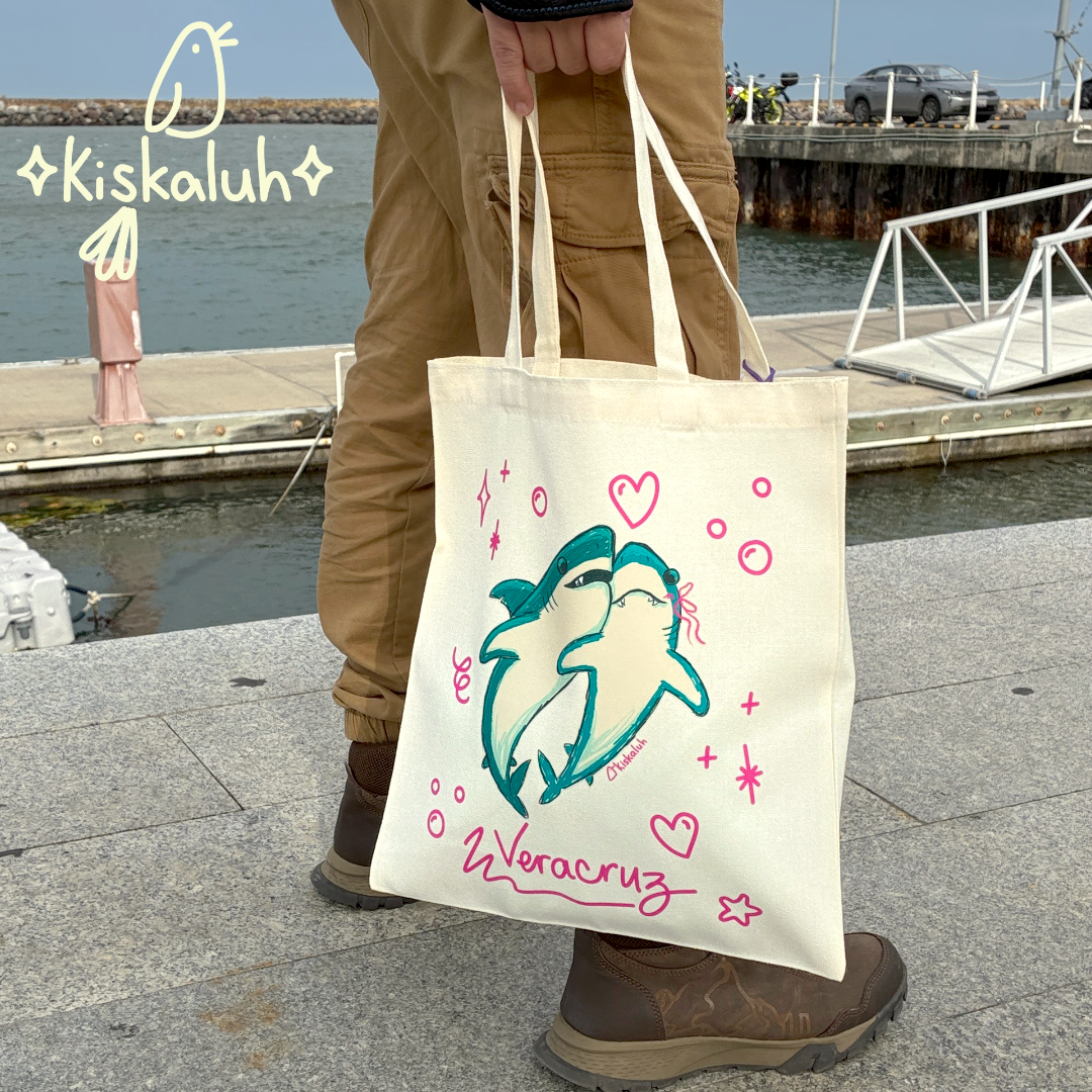 Couple of Sharks, Veracruz, Tote bag, canvas bag