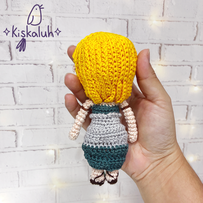 Muñeca Zelda TOTK, 16 cm, crochet artesanal, peluche amigurumi