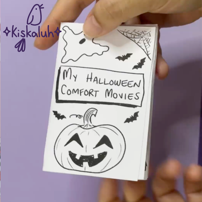 My Halloween Comfort Movies, Mini Story, Zine, English