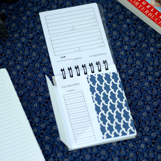Vocabulary pocket Notebook for learning languages, small hardcover, handmade