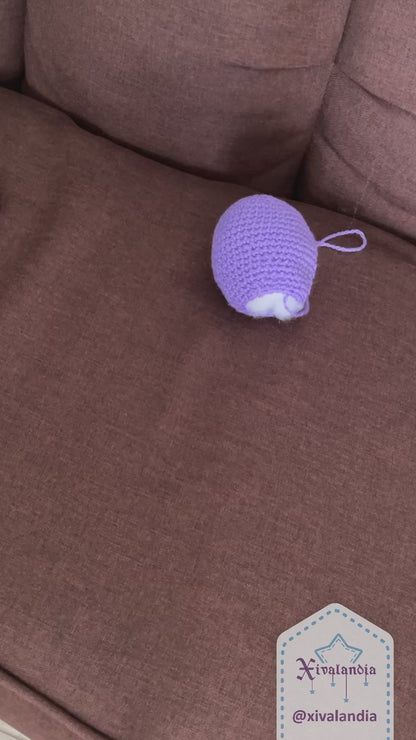 Mr. Octi plush from Bubbles, purple octopus crochet  - handmade amigurumi