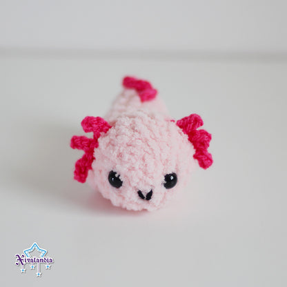 Mini Axolotl crochet plush - 4.25 in / 11cm - handmade soft yarn amigurumi