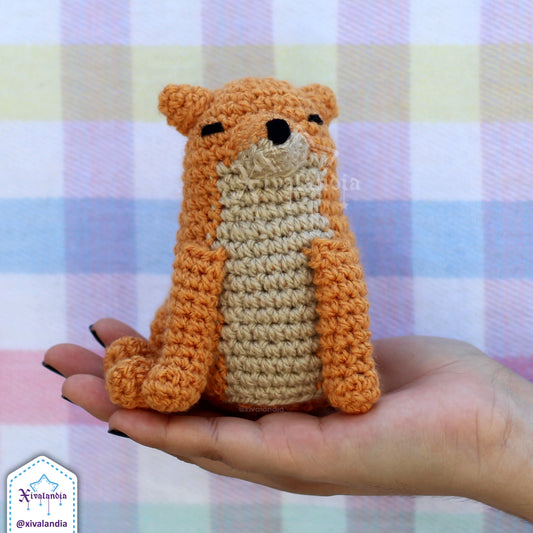 Dog Cheems meme plush, shiba inu crochet - 4 in/10cm - handmade amigurumi