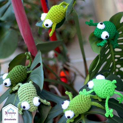Peluche mini rana 8cm, ranita, tejido crochet artesanal, amigurumi