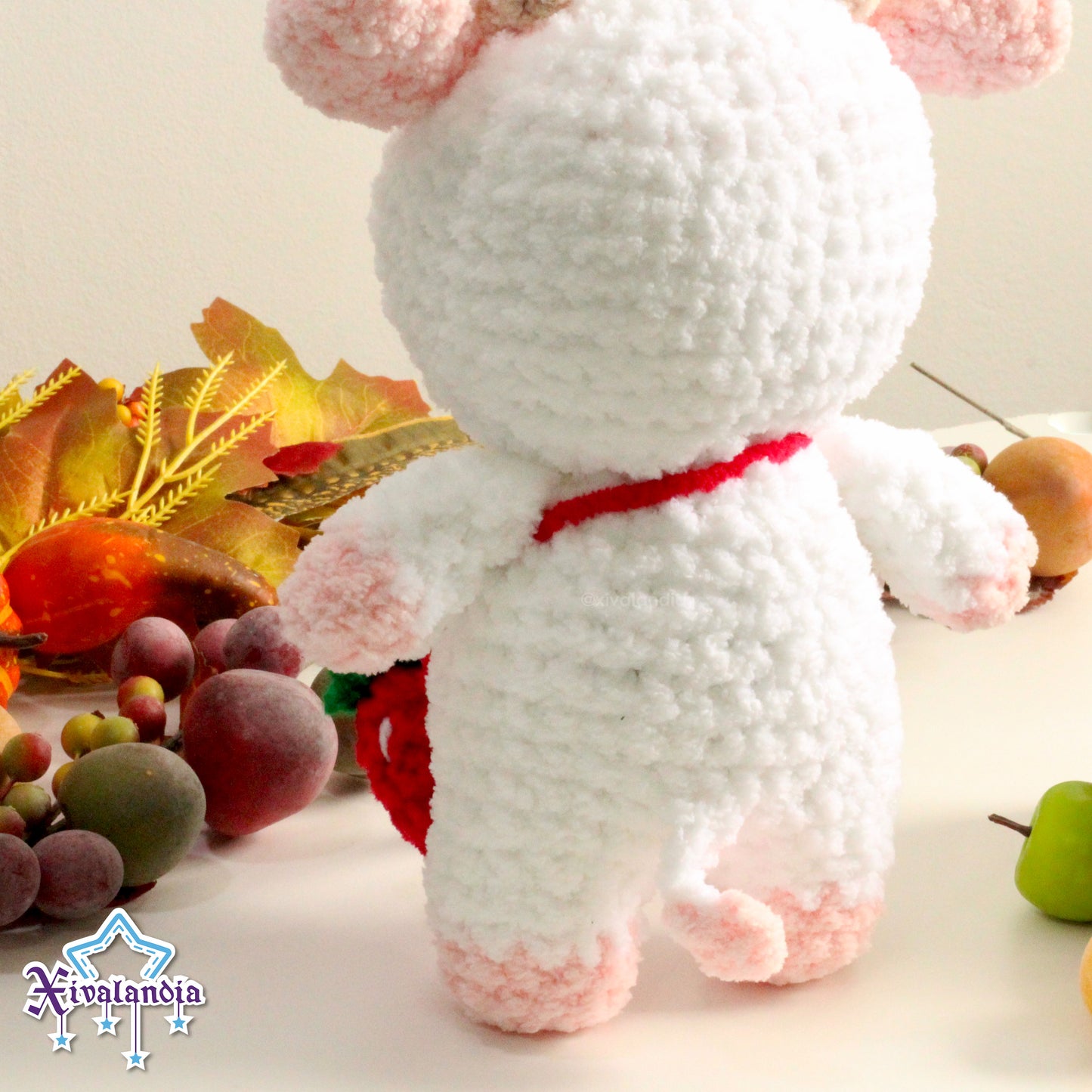 Peluche Vaca 25 cm, Vaquita Afelpada, tejido crochet artesanal, amigurumi