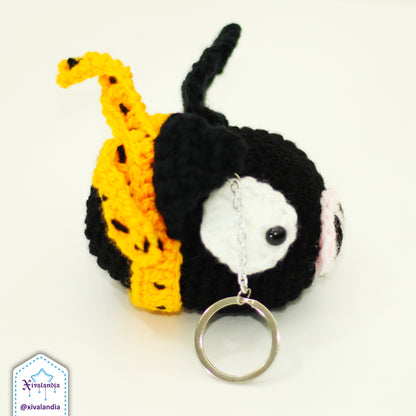 Pchan de ranma colgante de peluche para llavero 8cm, adorno tejido artesanal