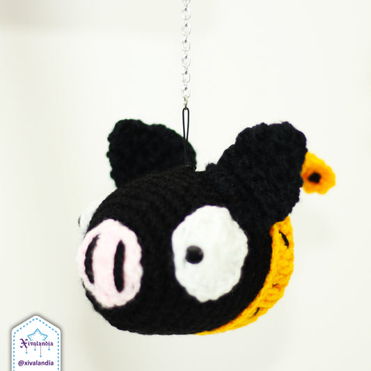 Pchan de ranma colgante de peluche para llavero 8cm, adorno tejido artesanal