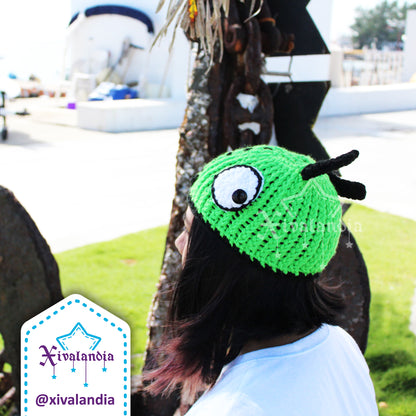 G.I.R. from Invader Zim hat beanie, handmade, GIR, green dog