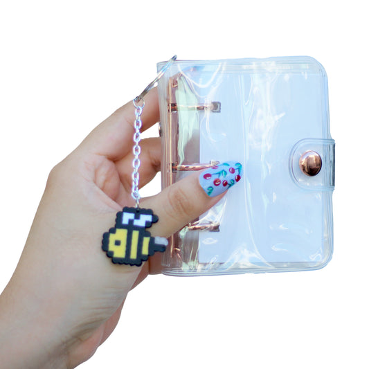 Mini Transparent Binder - Planner A7 8x10cm With Bee Keychain