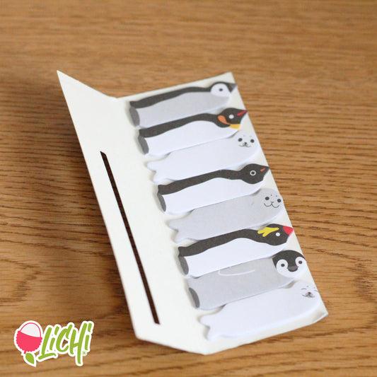 Polar Set of Kawaii Sticky Notes, bookmarks