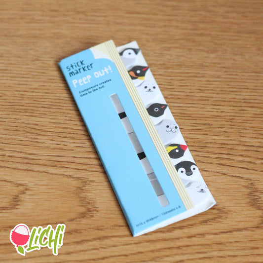 Polar Set of Kawaii Sticky Notes, bookmarks